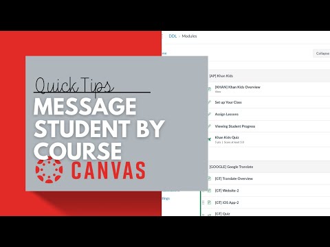 Message Students by Course Grade in Canvas