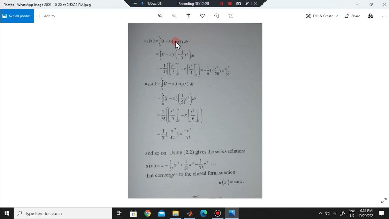 Solving an Integral Equation in MATLAB - YouTube