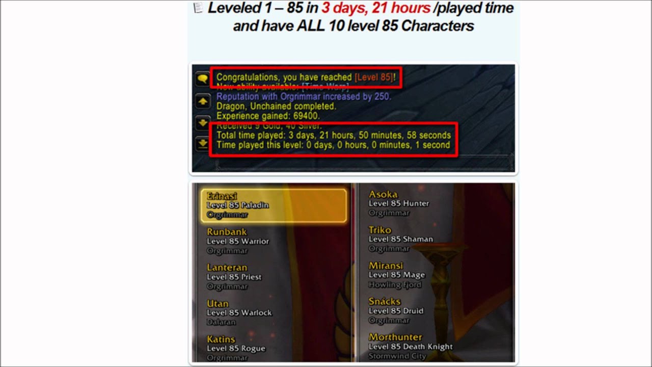 World of Warcraft richtig leveln / World of Warcraft fast leveling