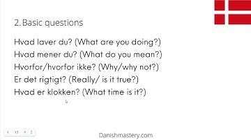 Basic Danish: Self-introduction And Basic Phrases!