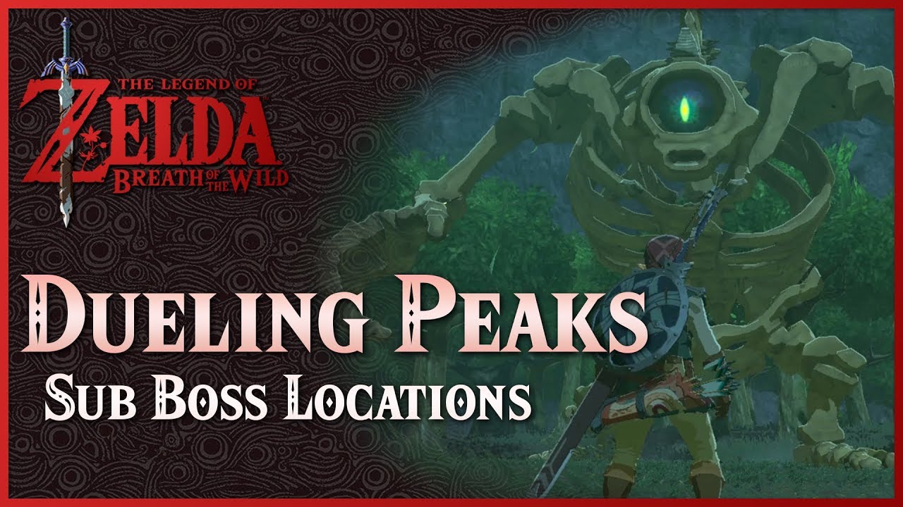 Zelda Breath of the Wild • Sub Boss Locations • Dueling Peaks YouTube