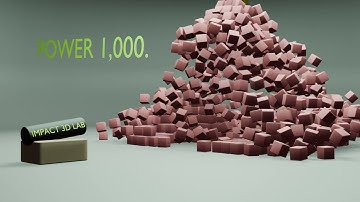 Physics Simulation: Increasing Impact Force (1 - 1000)