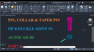 AutoCAD 3D Tutorial KNUCKLE JOINT Part 3 #autocad