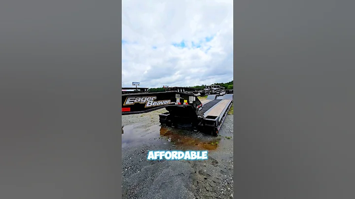 Most affordable lowboy trailer still very rugged #trucking #heavyhaul #heavyequipment #construction