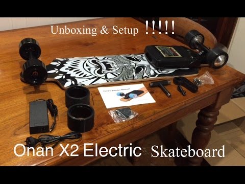 Onan X2 Electric Skateboard -Unboxing & Setup - Andrew Penman Vlog No 8