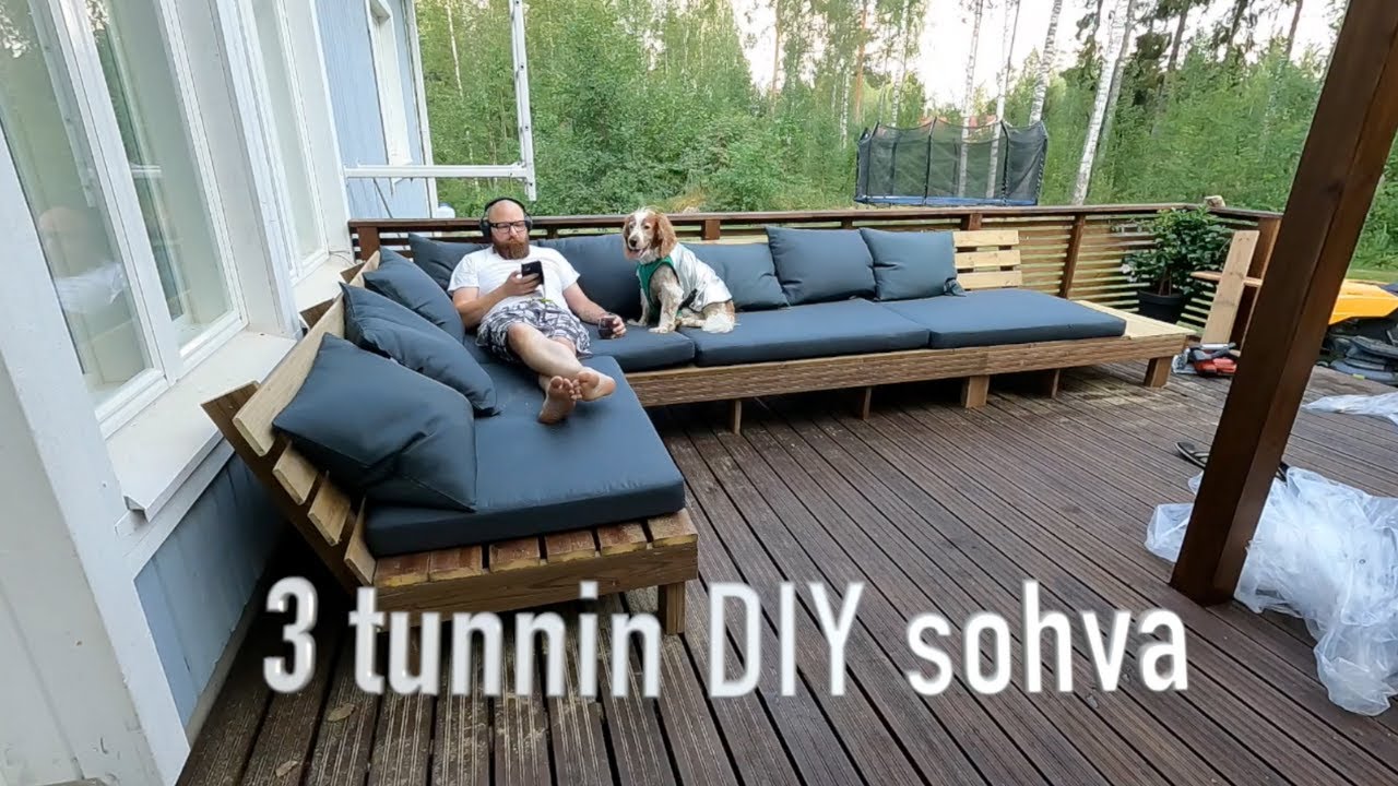 DIY-sohva terassille kolmessa tunnissa - YouTube
