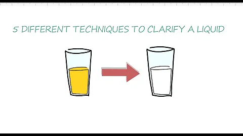 5 different techniques to clarify a liquid