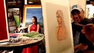 Painting a Live Portrait with Pastel Pencils and Soft Pastels screenshot 4