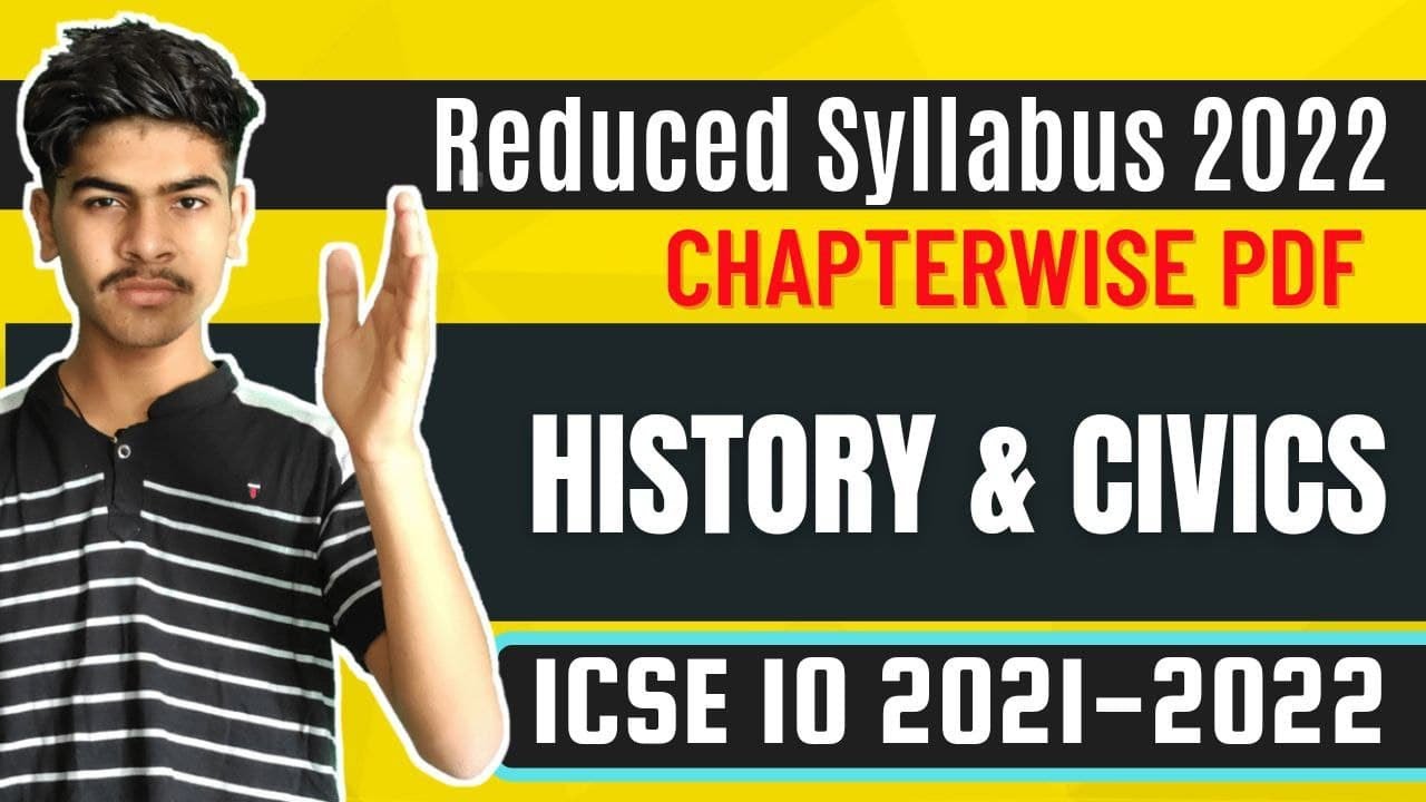 History and Civics ICSE Class 10 Reduced Syllabus 2022 YouTube