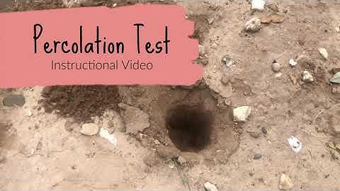 Percolation Test Instructions