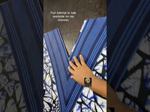 V-neck striped Asooke