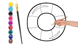 Swimming tube easy coloring page for kids | page color art