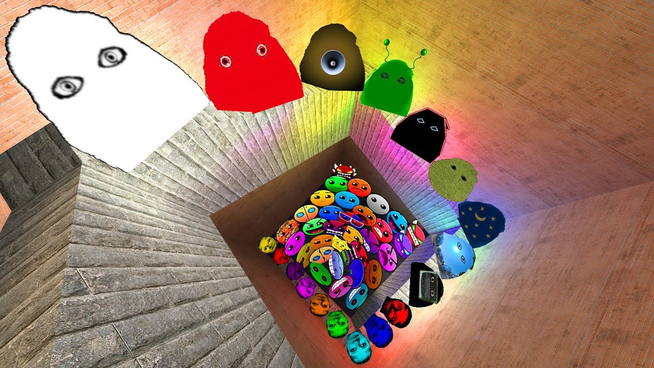 Angry Munci Family and Selene Family and Obunga Nextbot Lobotomy Dash Nextbots Chase me in Maze Gmod