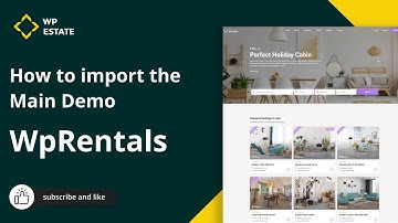 How to import the Main demo in WpRentals theme