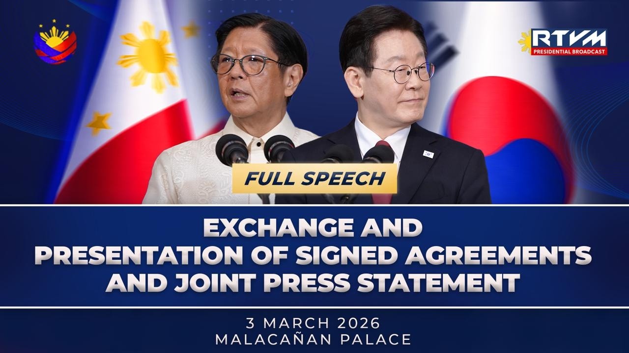Exchange and Presentation of Signed Agreements and Joint Press Statement (Speech)