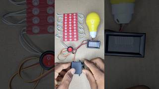 Voltmeter & 10 stript LED light Powered by Metal Servo Motor • DC Motor #dcmotor #shorts