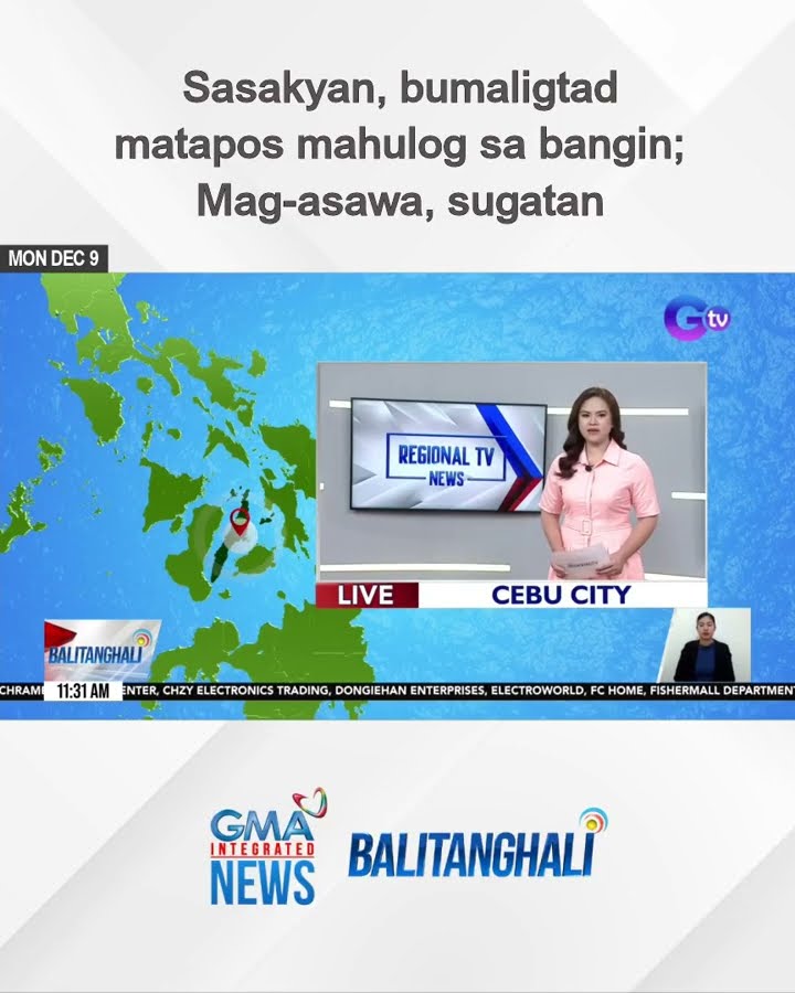 Sasakyan, bumaligtad matapos mahulog sa bangin; Mag-asawa, sugatan | Balitanghali