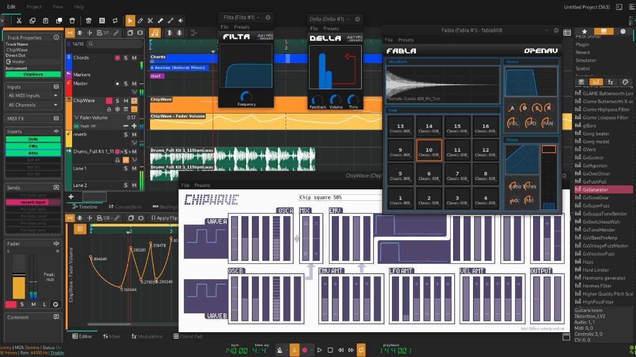 Zrythm DAW live hacking - zrythm.org