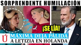 Máxima de Holanda ABOCHORNA a Letizia en visita de Estado y lleva look mucho más acorde y Felipe VI image