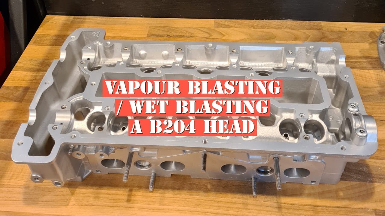 Vapour Blasting/Wet Blasting a SaabB204 Head