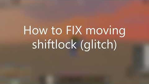 How to fix cursor moving with shift lock problem ROBLOX