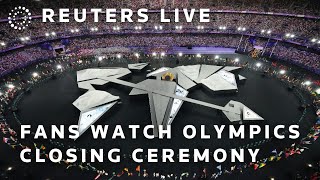 LIVE: Fans watch the Olympics closing ceremony in Paris