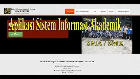 CARA MEMBUAT APLIKASI SISTEM INFORMASI AKADEMIK MENGGUNAKAN PHP.