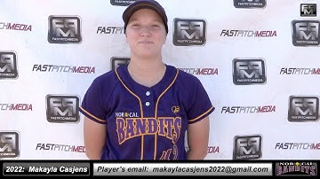 2022 Makayla Casjens 4.0 GPA - Catcher Softball Skills Video - Norcal Bandits
