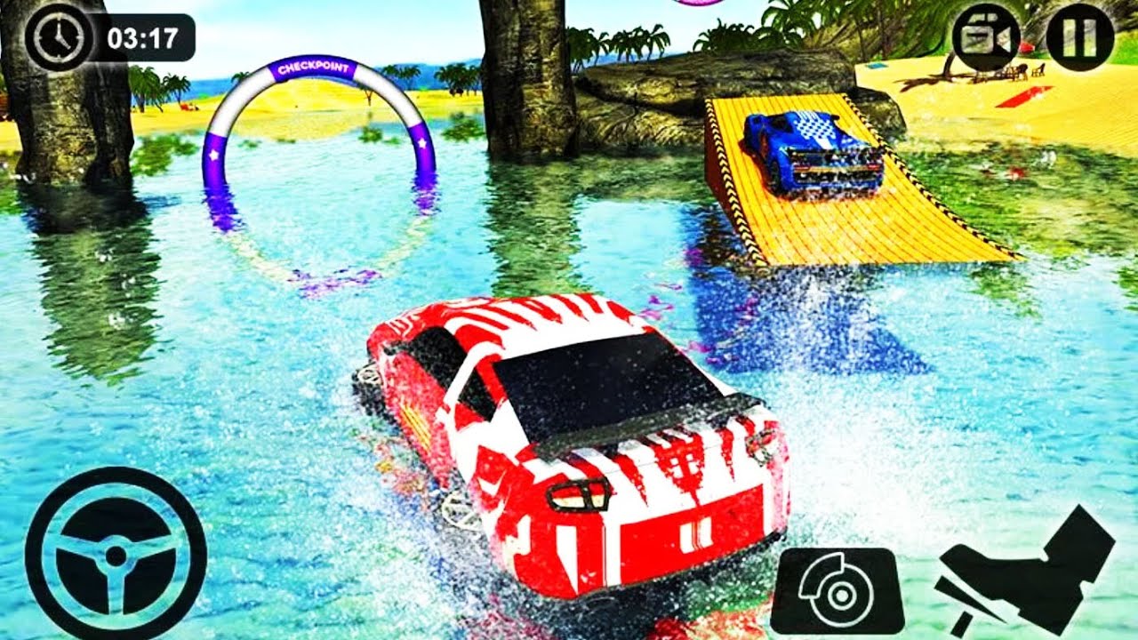 Floating Water Surfer Car Driving Beach Racing - Extreme Car Game - Android Gameplay