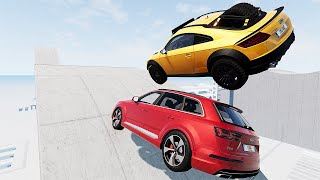 Audi Cars VS Danger Stunts Parkour #4 / BeamNG Drive