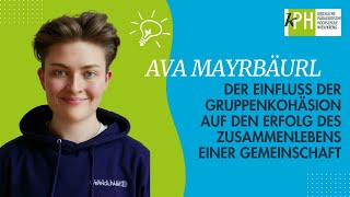 VWA Wettbewerb 1. Platz: Ava Mayrbäurl