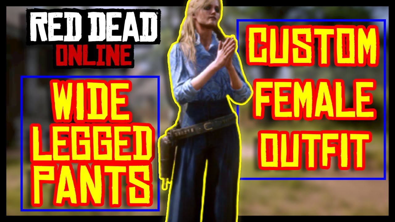 Custom Female Outfit With Wide Legged Pants RDR2 Online PC Red