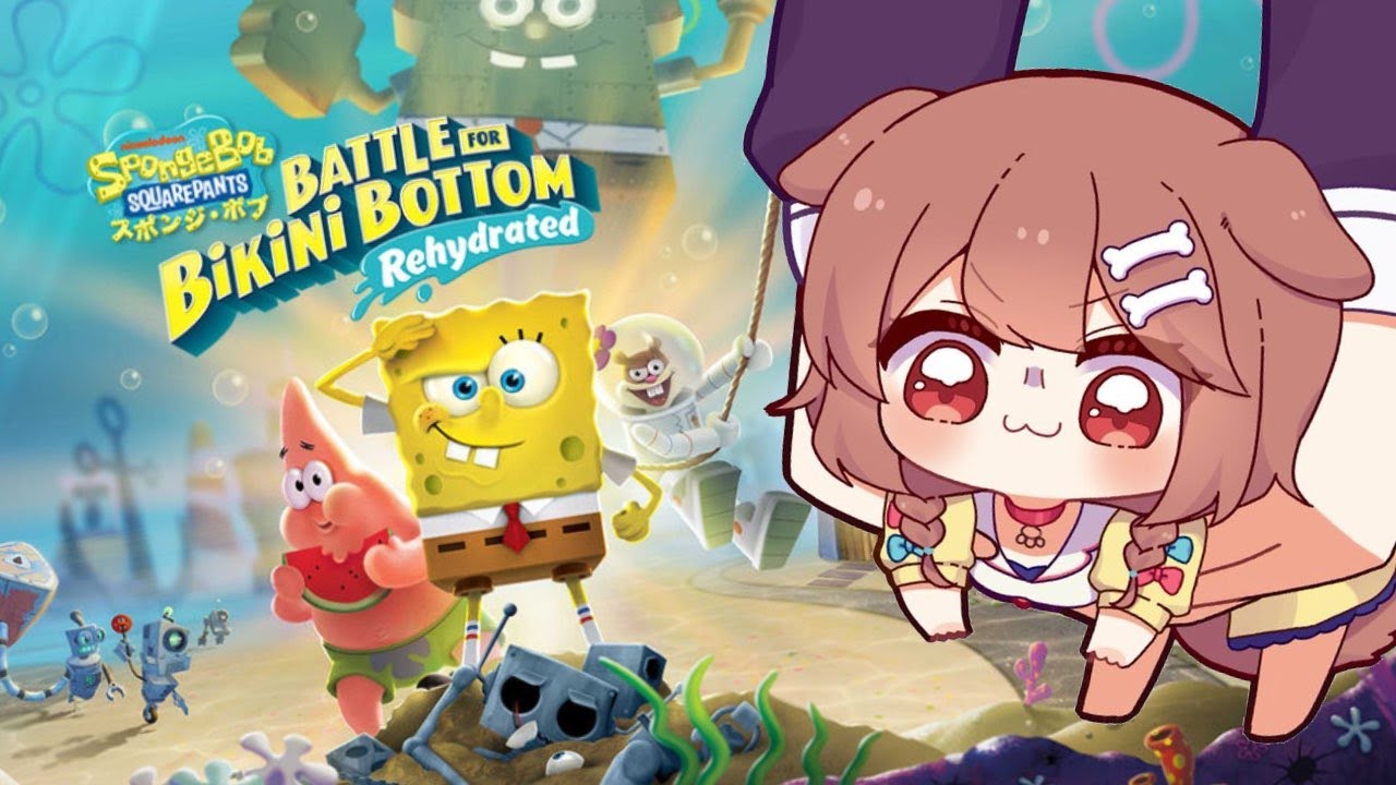 【SpongeBob】スポンジ・ボブのアクションゲームを遊ぶよ！！【ホロライブ/戌神ころね】