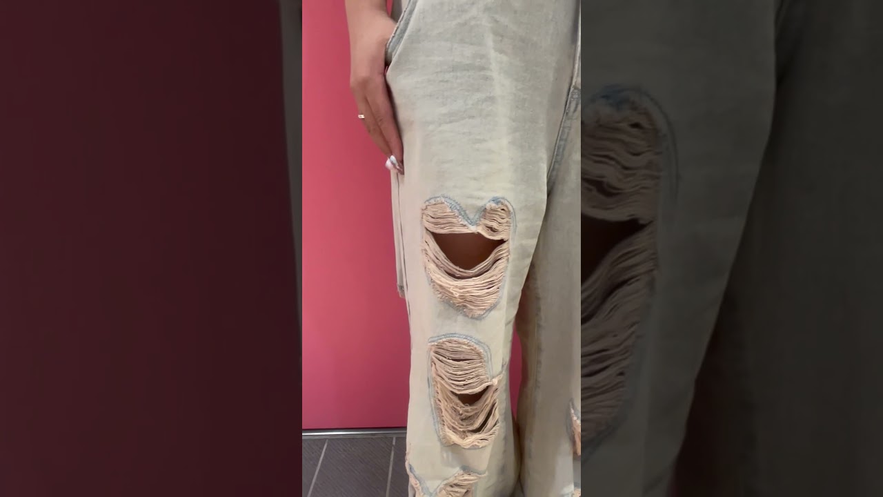 HEART DAMAGE DENIM PANTS | Candy Stripper（キャンディ ストリッパー