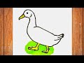 How to draw a duck easy  how to draw a duck in easy way