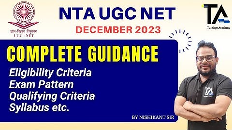 NTA UGC NET Complete Guidance December 2023||UGC NET Full Information (Hindi) by Nishikant Sir||