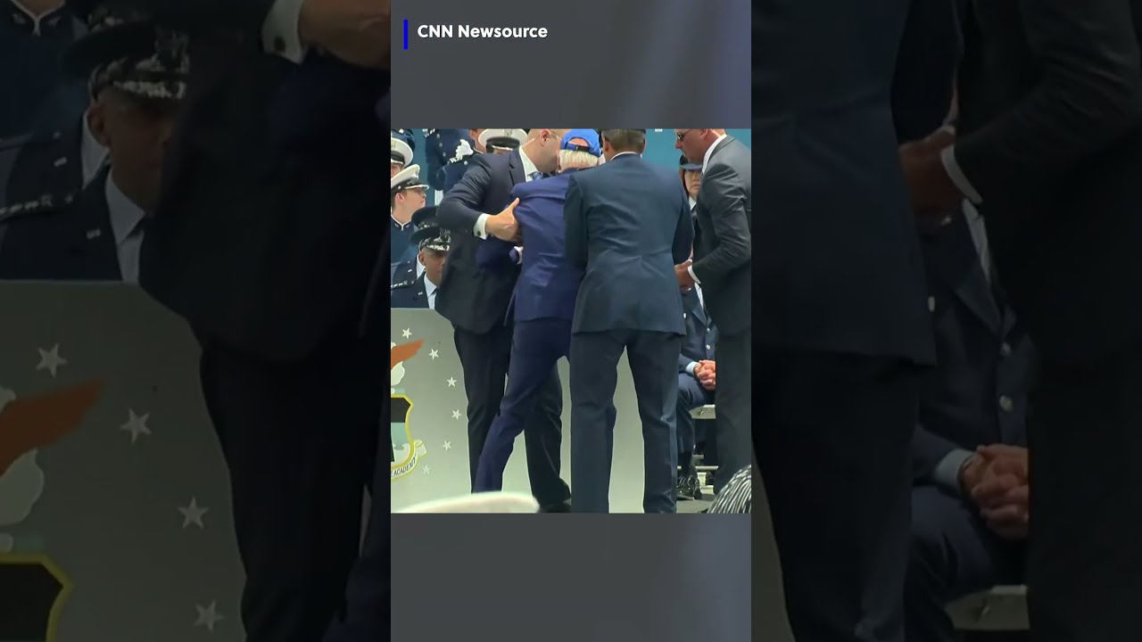 Biden Falls At Air Force Academy Commencement