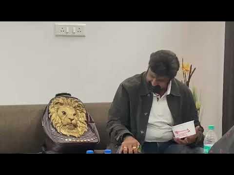 Exclusive Nandamuri balakrishna Lion🦁Bag with Kid #lion #lions #nbk  #nbk107 #balayya #balayyababu - YouTube
