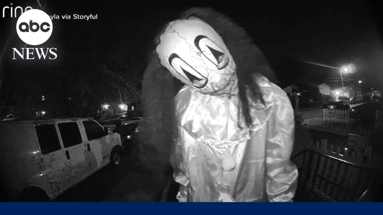 ⁣Police search for Halloween mask-wearing trio who terrorized family