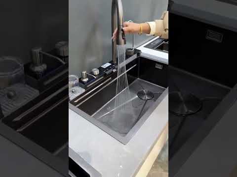 ⭐ Product Link in Comments ⭐Elegant Stainless Steel Waterfall Kitchen Sink #viral
