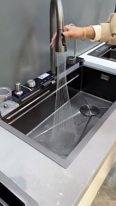 ⭐ Product Link in Comments ⭐Elegant Stainless Steel Waterfall Kitchen Sink #viral