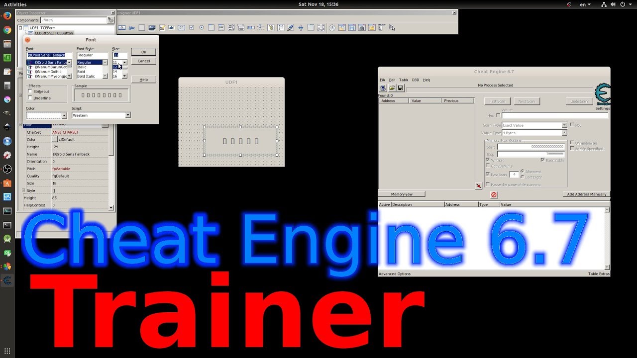 Try Ubuntu Linux: Install Cheat Engine 6.7 and Create a simple Trainer 