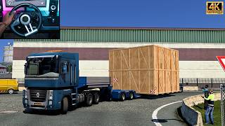 Renault Heavy Truck Extream Truck Skill Test | Giant Cargo Turn Challenge | 4K60FPS Truck Gameplay