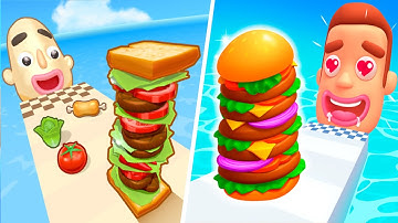 Sandwich Runner Vs Sandwich Run - All Level Gameplay Android,iOS - NEW UPDATE G13