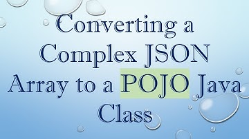 Converting a Complex JSON Array to a POJO Java Class
