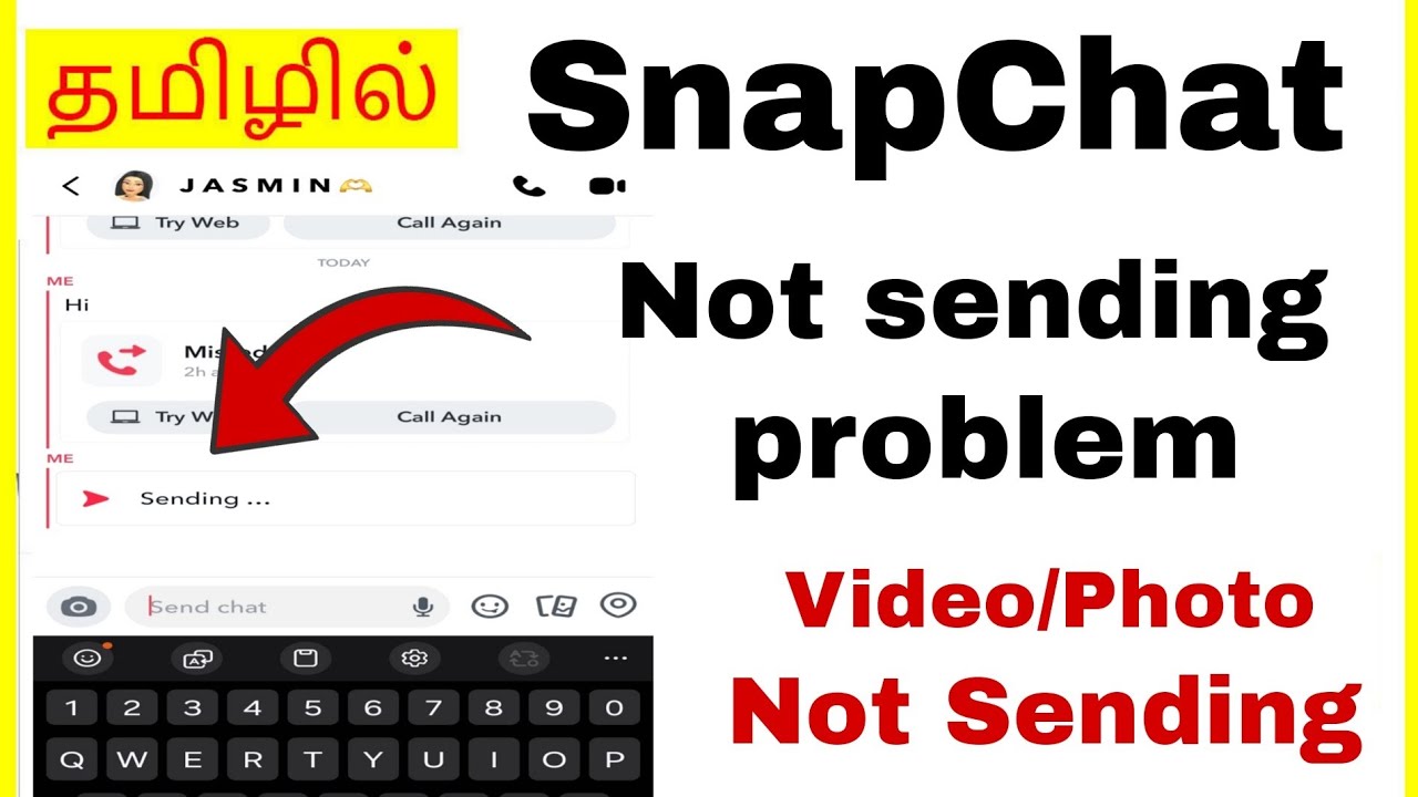 How to Fix Photo Video Sending problem in Snapchat Tamil | VividTech ...