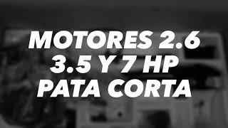 Motores fuera de borda - 2,6 3,5 y 7 HP
