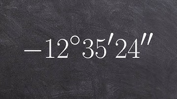 Learn to write an angle in decimal degree form
