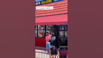 Kendrick Lamar & DJ Mustard at Tam’s Burgers in Compton for “Not Like Us” music video