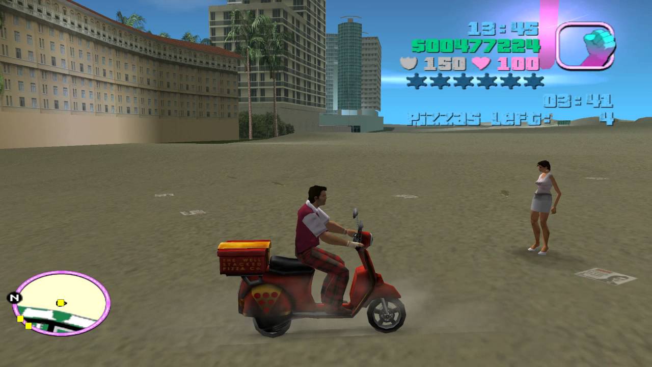 Какая кнопка в gta vice city пицца